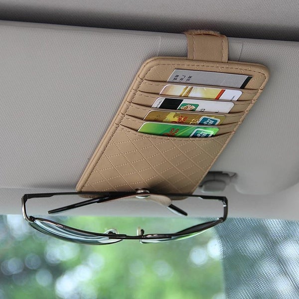 Car Sunshade Storage Bag Visor Card Holder Organize Stowing Tidying Carousel 1