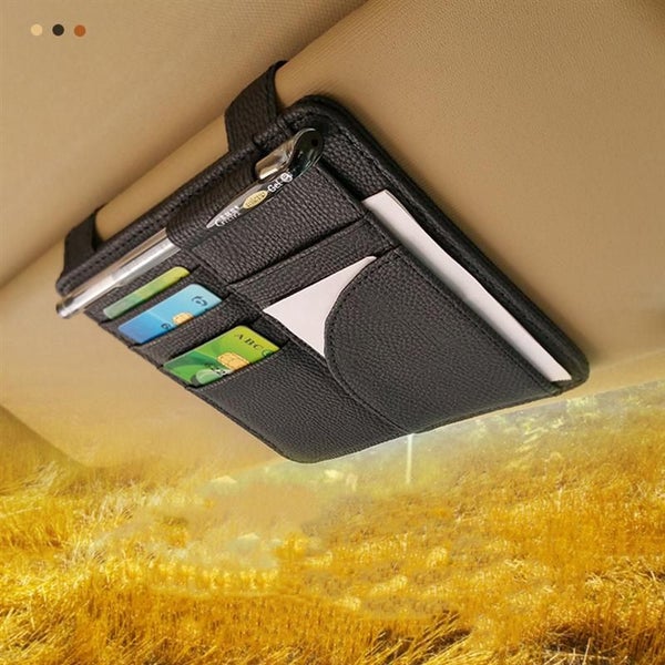 Car Sunshade Storage Bag Visor Card Holder Organize Stowing Tidying Carousel 2