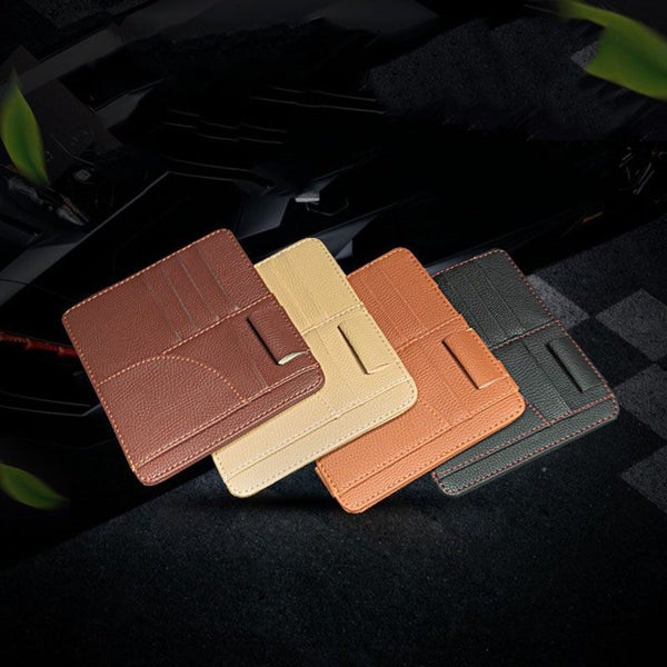 Car Sunshade Storage Bag Visor Card Holder Organize Stowing Tidying Carousel 7