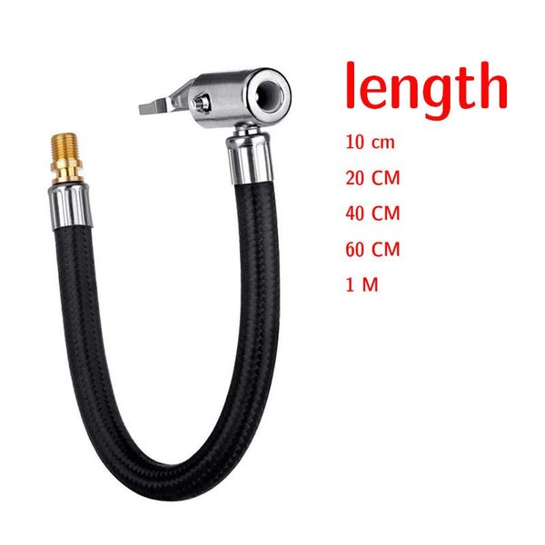Car Bike Tire Air Inflator Hose Inflatable Pump Extension Tube Carousel 2
