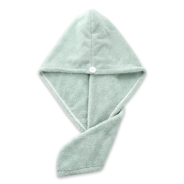 Microfiber Hair Towel,Care Cap with Button,Super Absorbent Hair Towel Carousel 1