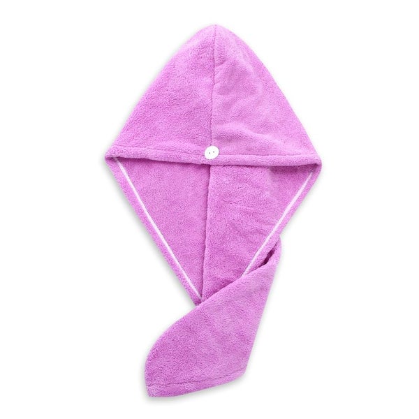 Microfiber Hair Towel,Care Cap with Button,Super Absorbent Hair Towel Carousel 1