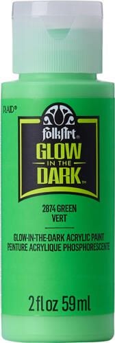 FolkArt Glow in the Dark Acrylic Paint 2oz GREEN Carousel 1