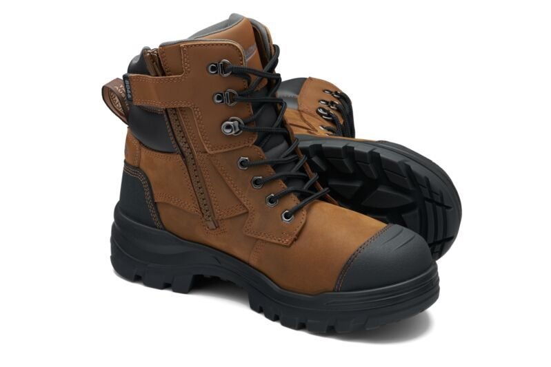 Blundstone Rotoflex 8066 Zip Sided Lace Up Safety Boot - Sizes UK5 to UK14 Carousel 1