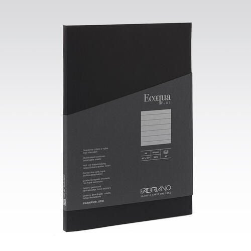 Fabriano Ecoqua Plus Glued 90gsm Lined A4 90sht Black Carousel 1