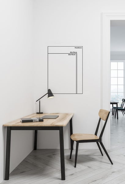 Rayell 50x70cm Premium Edition Wall Artwork Canvas Art Leaf Stencil Clay Orange Carousel 3