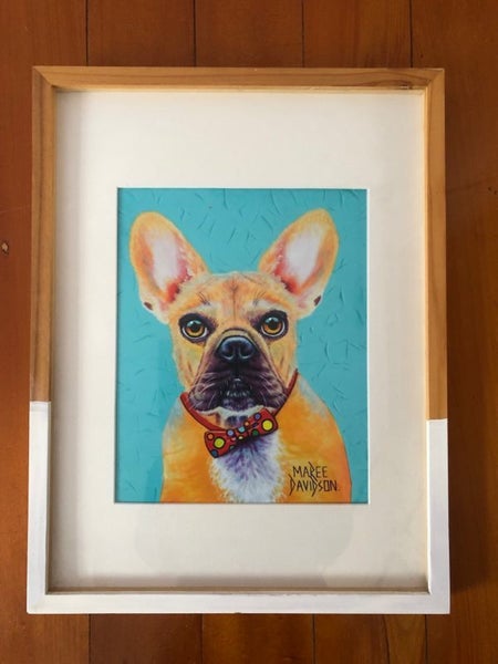 Aqua French Bulldog print by Maree Davidson Carousel 2