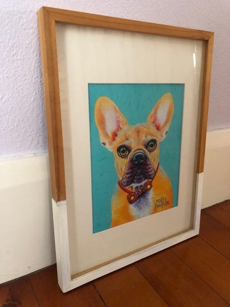 Aqua French Bulldog print by Maree Davidson Carousel 3