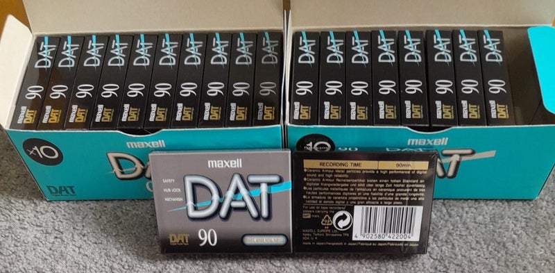 1 or many! -Blank Maxell Digital Audio Tape -90 min DAT Tape Audio cassette Carousel 2