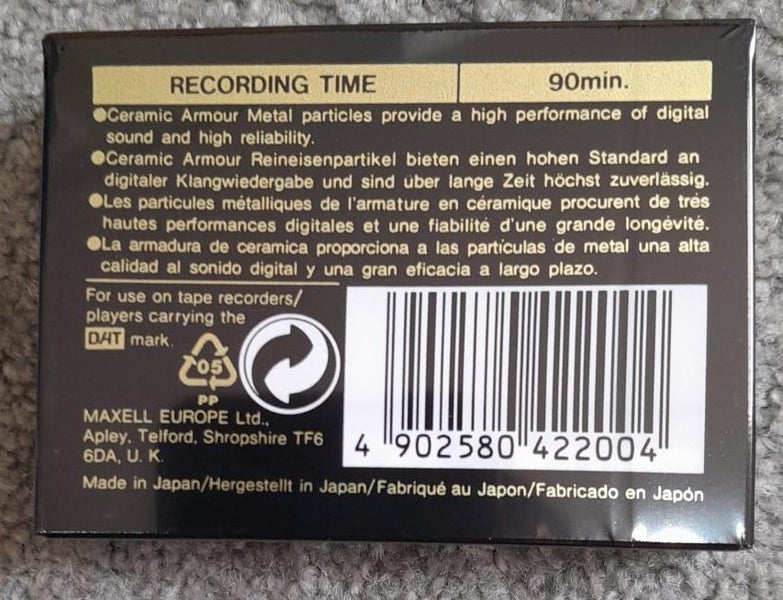 1 or many! -Blank Maxell Digital Audio Tape -90 min DAT Tape Audio cassette Carousel 3