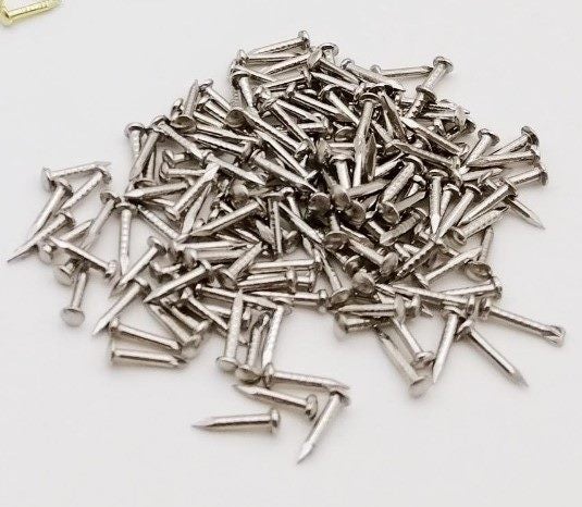 200pcs Silver Antique Nails for Jewellery Box Hinges Carousel 1