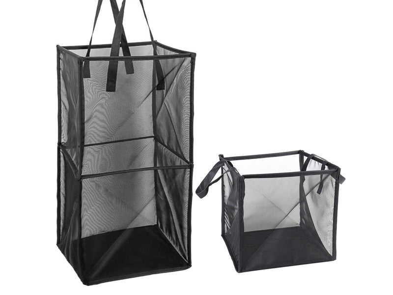 2X Black Laundry Hampers Bathroom Laundry Basket Laundry Bag Clothes Bin Toy Bin Carousel 2