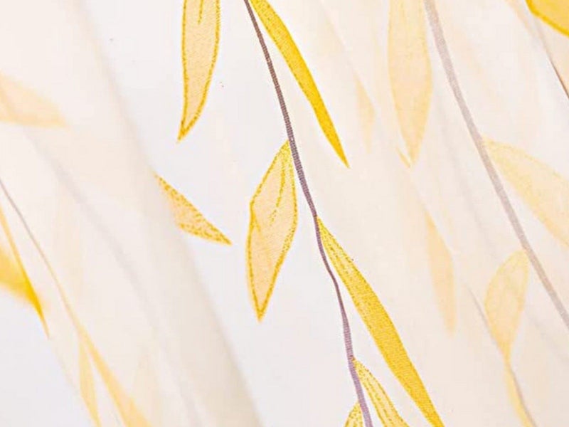 Pair of Willow Curtains Sheer Tulle Curtains Room Door Curtain Home Decor Yellow Carousel 5
