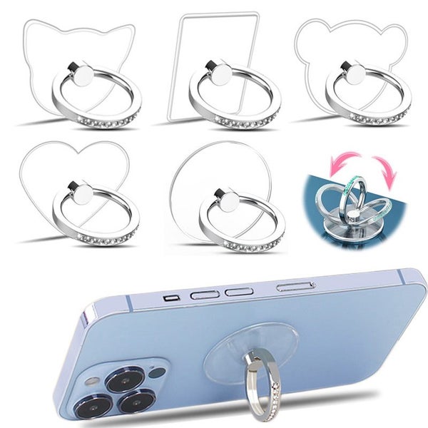 Universal Mobile Phone Holder Finger Ring Transparent Stand for Apple Carousel 2