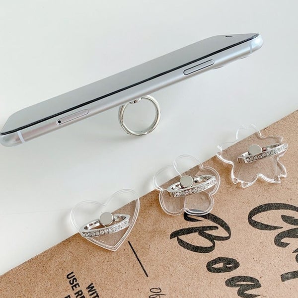 Universal Mobile Phone Holder Finger Ring Transparent Stand for Apple Carousel 7
