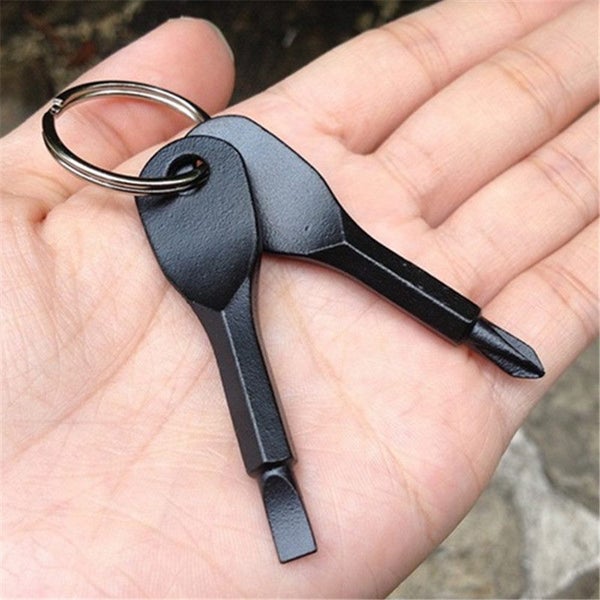 Portable Phillips Slotted Screwdriver Key Ring keyring Multi Mini Carousel 1