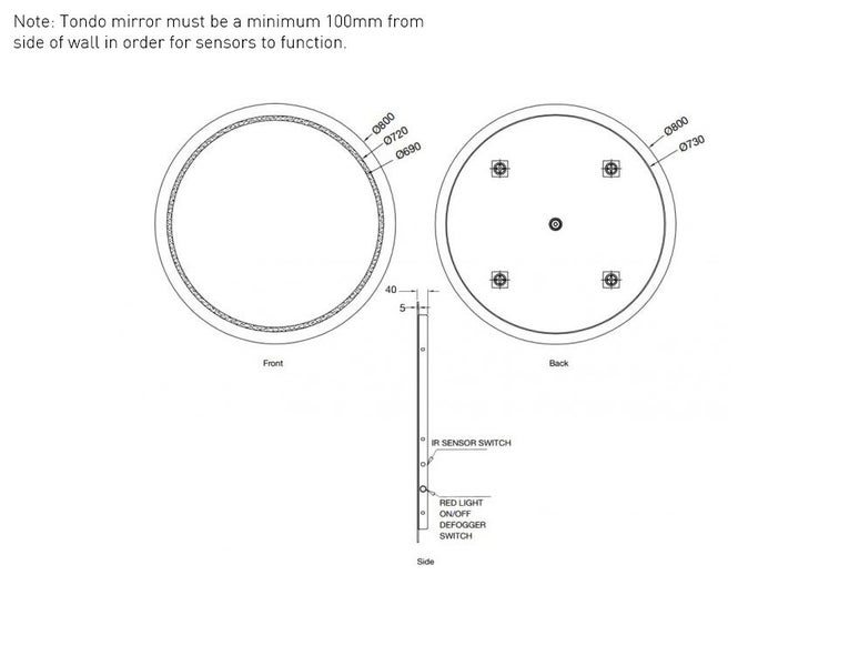 SOILED PACKAGING - TONDO ROUND MIRROR 800MM Carousel 3