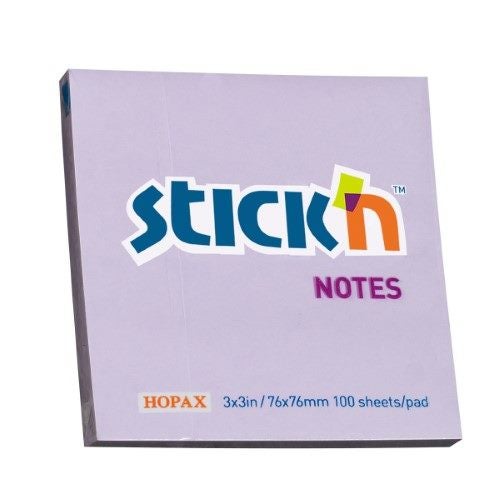Stick'n Notes, 76x76mm 100 sheet Pastel Purple Carousel 1