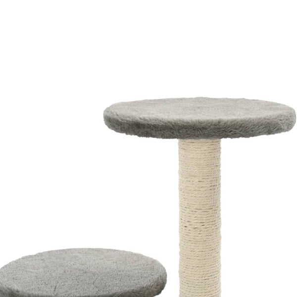 vidaXL Cat Tree with Sisal Scratching Posts 60 cm Grey Carousel 6