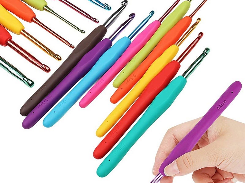 Set of 58Pcs Crochet Kit with Storage Bag Yarn and Crochet Hook Set Style 2 Carousel 3