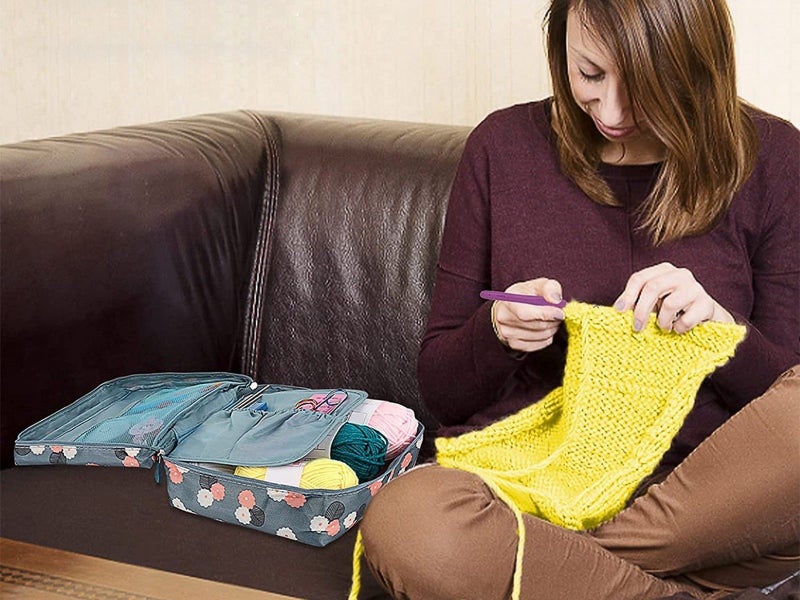 Set of 58Pcs Crochet Kit with Storage Bag Yarn and Crochet Hook Set Style 2 Carousel 2