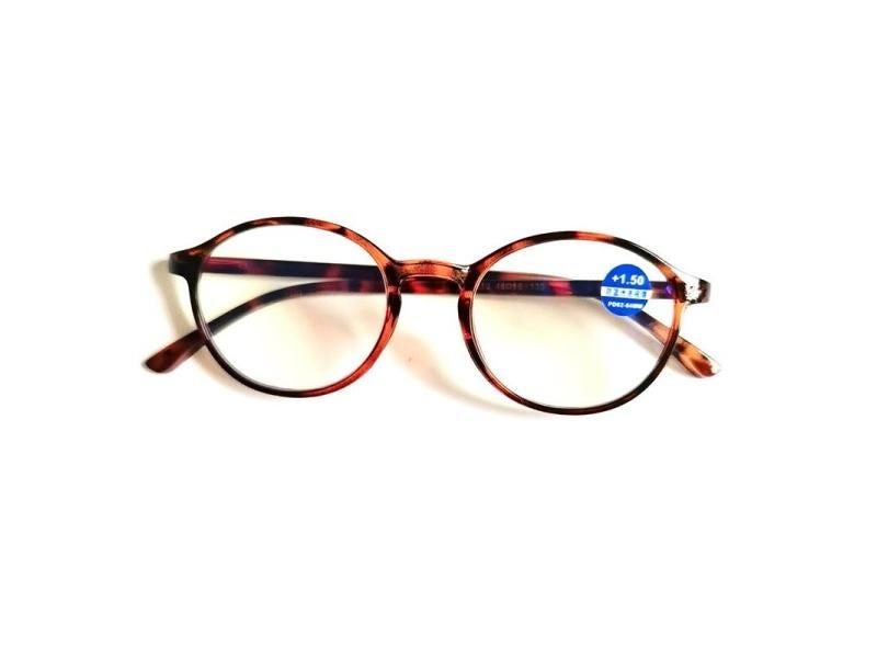 Men Women Leopard Black Round Reading Glasses Eyewear 1.0 To 4.0 Fashion Carousel 2