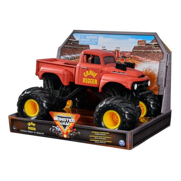 Monster Jam 1:24 Scale Series 17: Grave Digger Red Primer Monster Truck Carousel 2