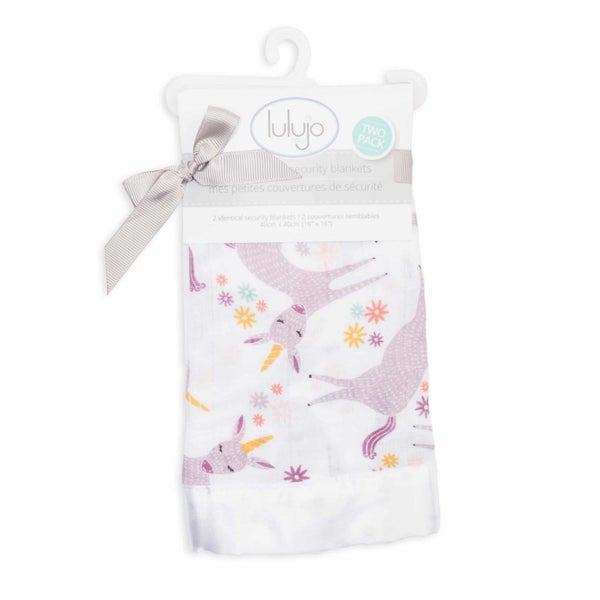 Unicorn Cotton Security Blankets 2pk Carousel 3