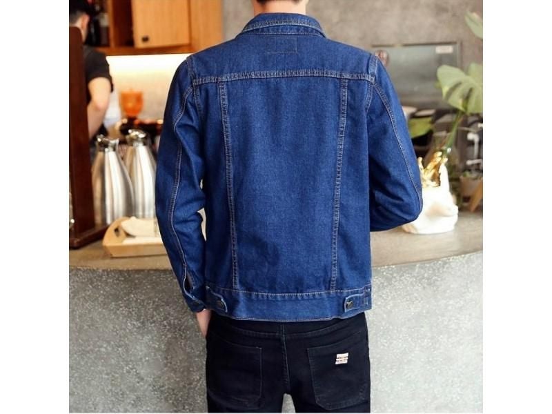 Hot Fashion Mens Denim Jackets Slim Fit Mens Jeans Jacket Cotton Outwear Coat Carousel 1
