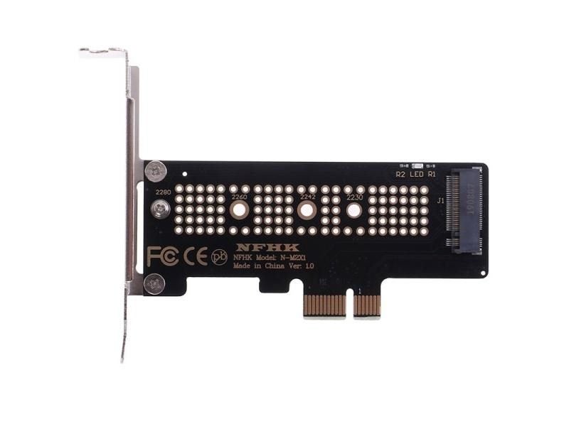 NVMe PCIe M.2 NGFF SSD To PCIe X1 Adapter Card PCIe X1 To M.2 Card With Bracket Carousel 1