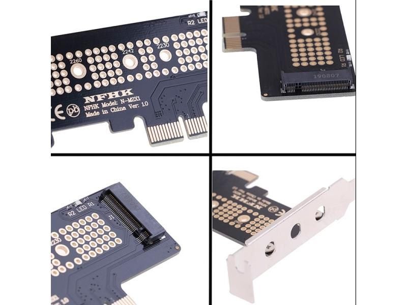 NVMe PCIe M.2 NGFF SSD To PCIe X1 Adapter With Bracket Carousel 1