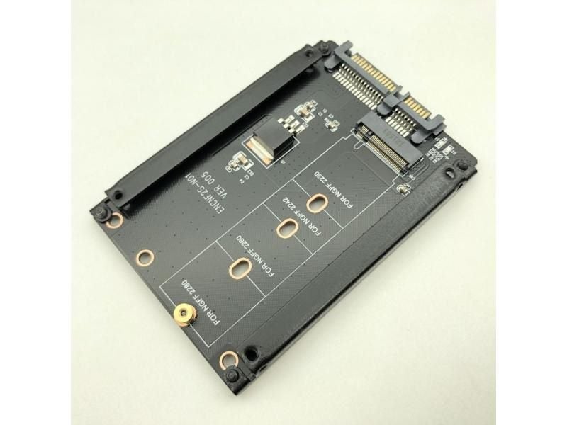 Metal Case B M Key M.2 NGFF SSD To 2.5 SATA 6Gb/s Adapter Card With Enclosure Carousel 1