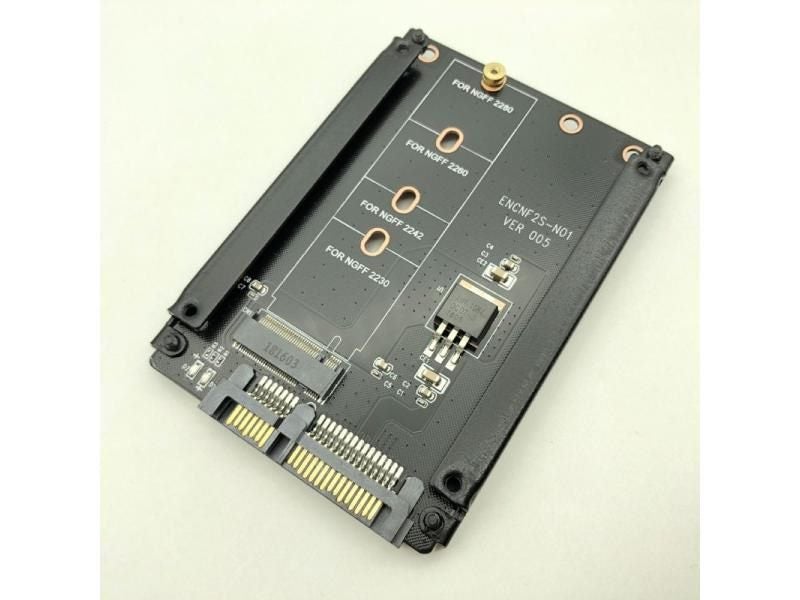 Metal Case B M Key M.2 NGFF SSD To 2.5 SATA Adapter With Enclosure Socket Carousel 1