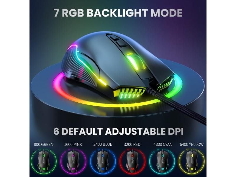 ONIKUMA Gaming Mouse With 6400 DPI 7 Programmable Buttons Carousel 1