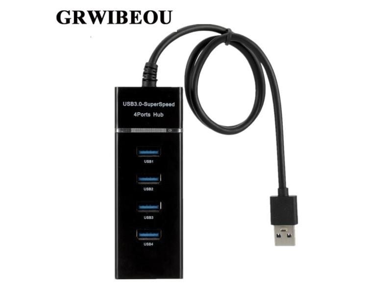 Grwibeou 4 Ports High Speed HUB High-Speed 4 Port USB 3.0 Multi HUB Splitter Carousel 1