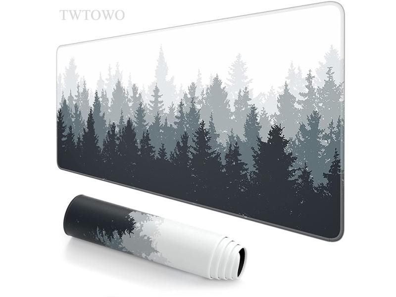 Grey Forest Trees Mouse Pad Gaming XL Computer New Large Mousepad XXL Keyboard Carousel 1