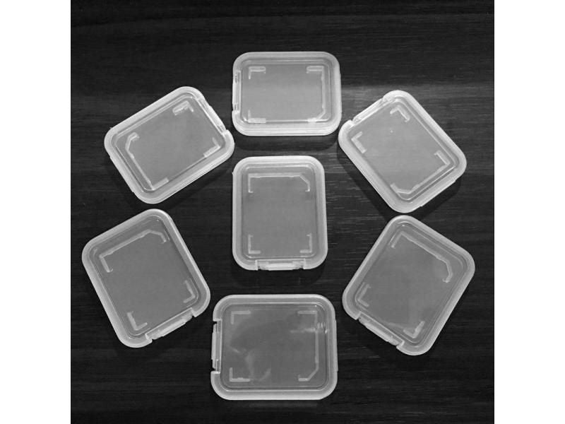 10 Pieces Portable Transparent Lightweight Standard SD SDHC Memory Card Case Carousel 2