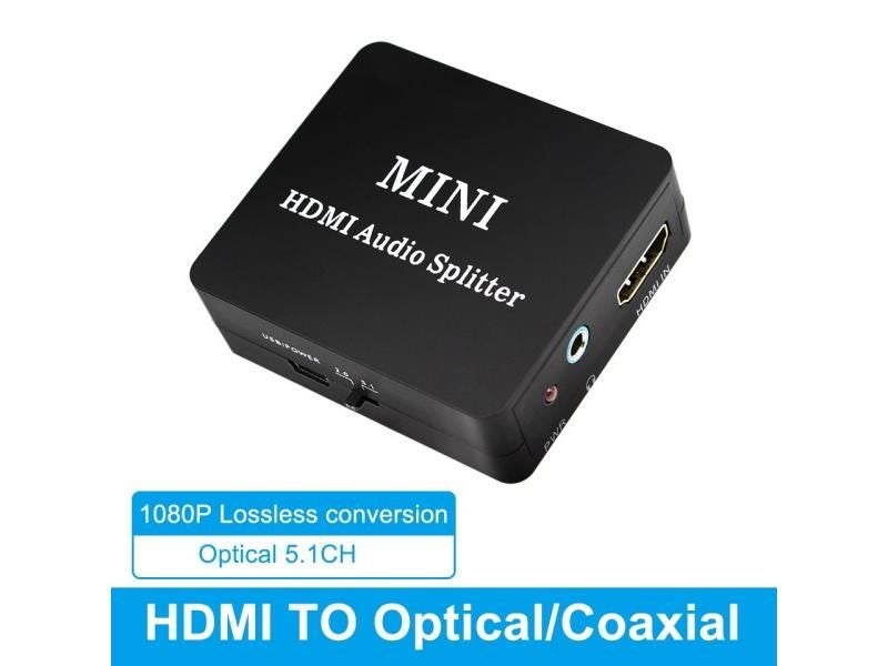 HDMI-compatible To HDMI-compatible 2CH/5.1CH Audio Extractor Converter Audio Carousel 1