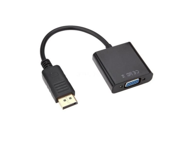 Male Display Port DP To VGA Female Adapter Cable Converter For Projector DTV TV Carousel 1