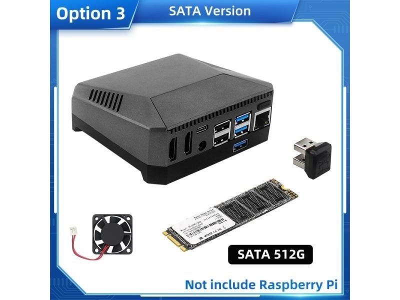 Raspberry Pi 4 Argon M.2 Case SATA SSD To USB 3.0 Adapter Boot By SSD Aluminum Carousel 1