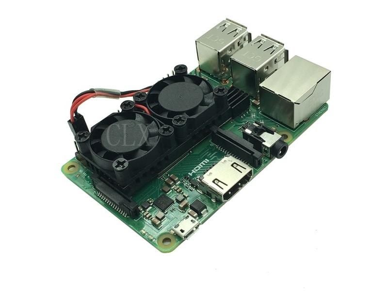 Raspberry Pi 3 Model B (Plus) Dual Fan Cooling System Module With Heatsink For Carousel 1