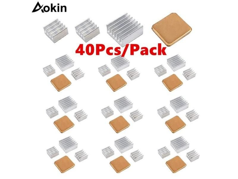 40 PCS Raspberry Pi Heatsink Kit Aluminum Heatsink For Raspberry Pi B B 2 3 Carousel 1