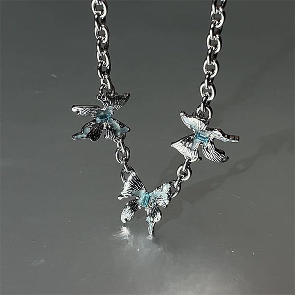 Sapphire Butterfly Bracelets White Gold Plated Platinum Chain CZ Bracelet Carousel 3