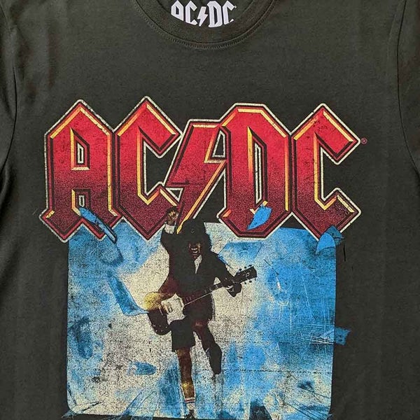 AC/DC T Shirt Blow Up Your Video Band Logo new Official Unisex Green Carousel 2