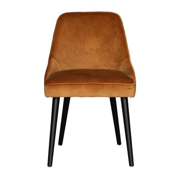 Rembrandt Pedro Dining Chair - Mustard Velvet (Pedro) Carousel 1