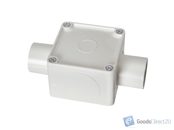 Conduit Junction Box, Two Way, Straight - 32mm (Grey) - JAJ Carousel 1
