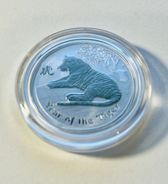2010 1/2 oz Perth Mint Lunar Tiger Series II .9999 Ag Coin BU Carousel 1