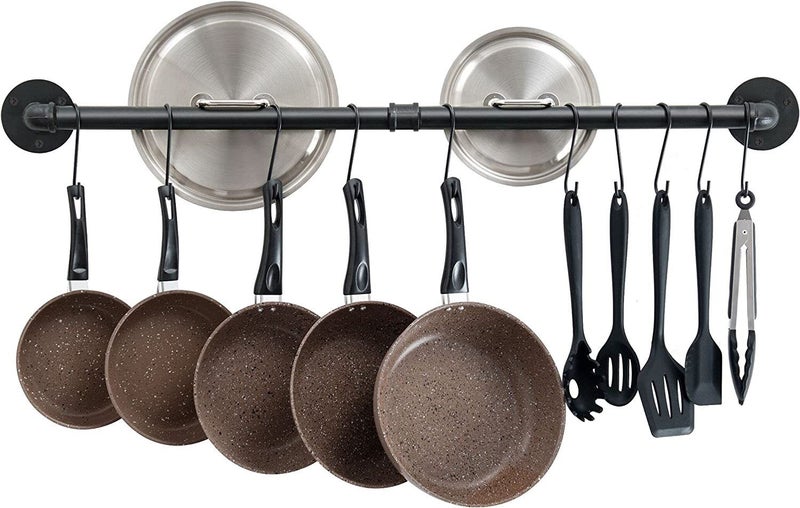 Industrial Pipe Towel Rack Kitchen Pot Pan Hanger 100cm Carousel 1