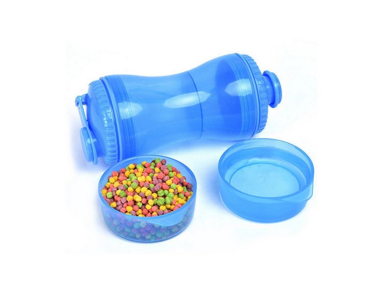 2X Pet Food Container Water Bottle Pet Treats Dispenser Dog Feeder Blue Green Carousel 2