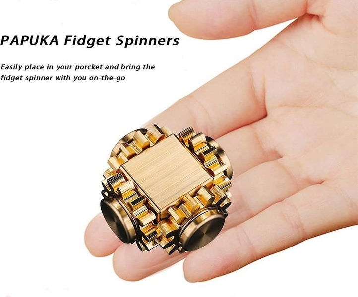Pure Brass Cube Gears Linkage Anti-anxiety Fidget Spinner Toy,metal Diy Edc Medi Carousel 2